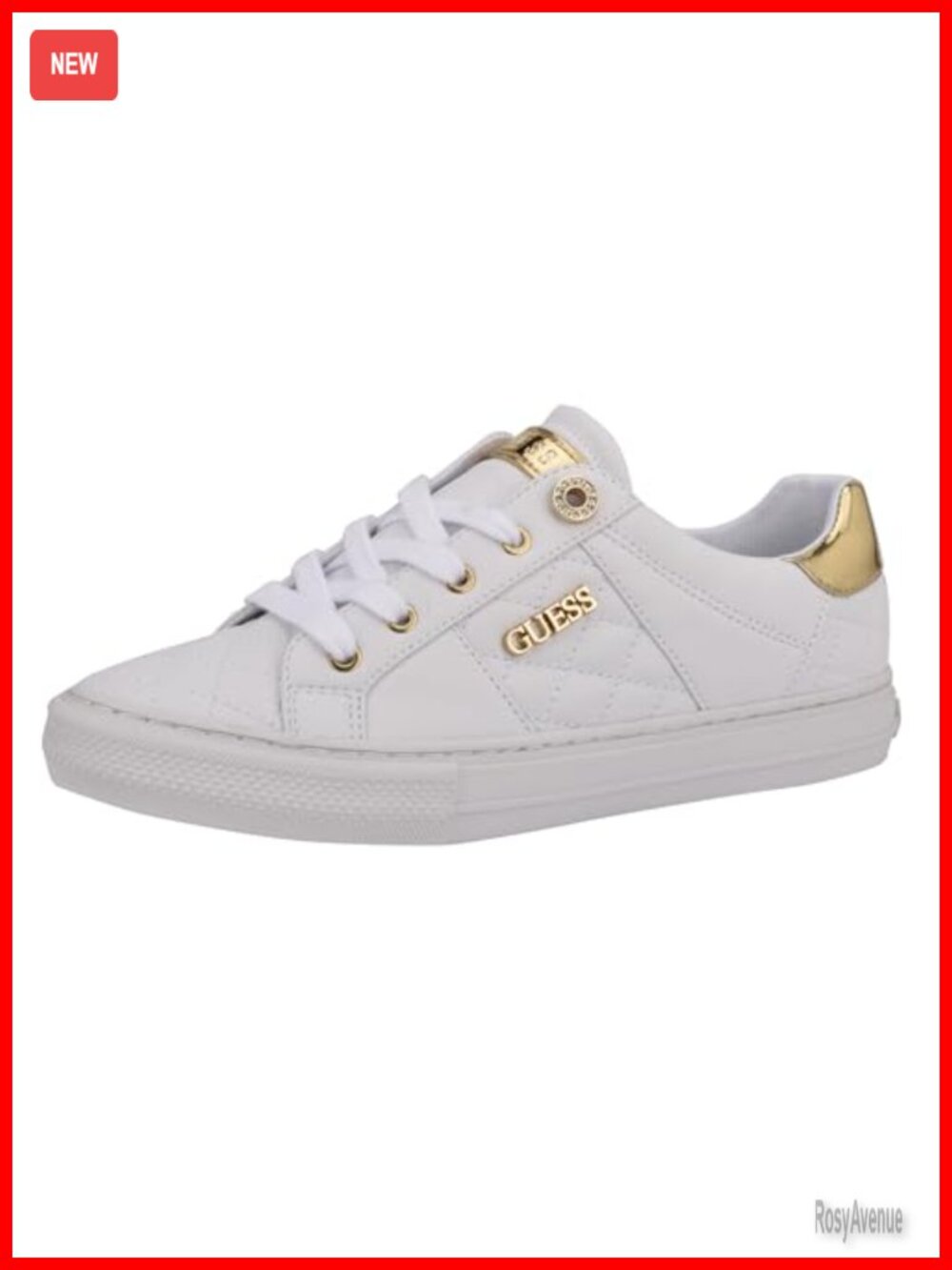 Quilted Faux Leather Lace-Up Sneaker